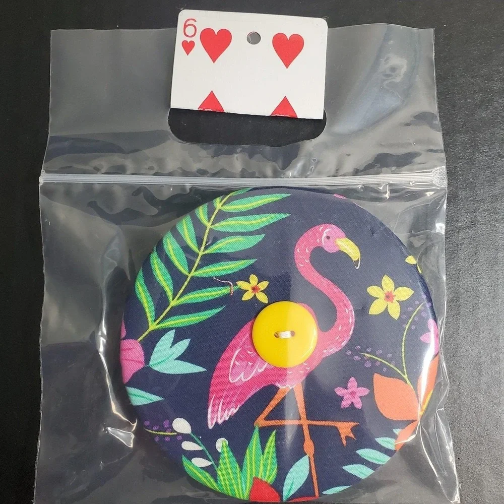 Fabric Playing‎ Card Holder Helping Hands Lot Of 2 + Cards, Tropical / Flowers